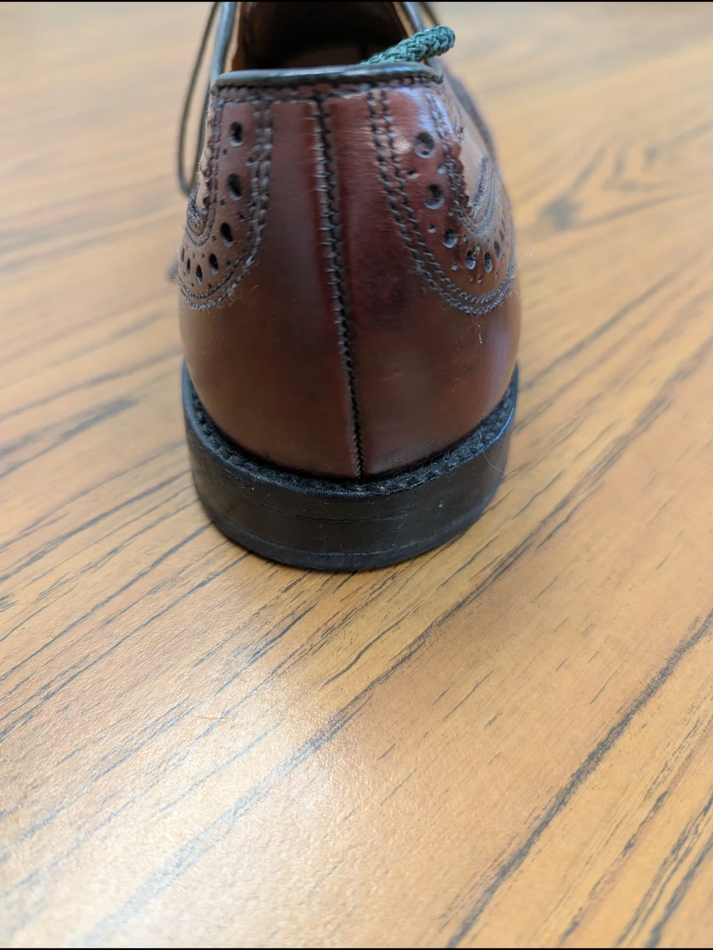 Allen Edmonds McAllister Oxblood Leather Wingtip Oxfords